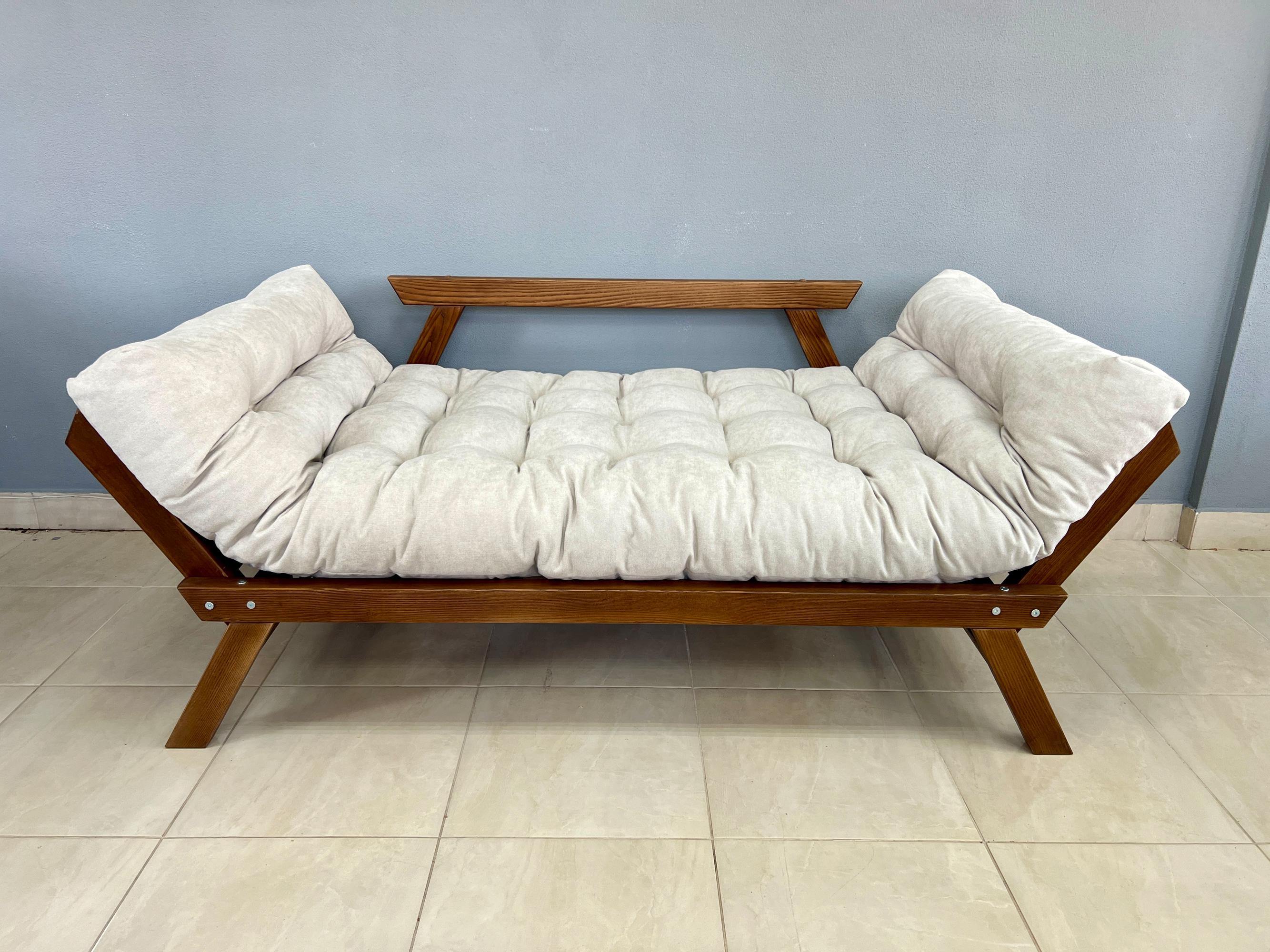 Диван дерев'яний розкладний Нью-Йорк Woody ясен Коричневий/матрац Бежевий (47565) - фото 2 Диван дерев'яний розкладний Нью-Йорк Woody ясен Коричневий/матрац Бежевий (47565) - фото 2