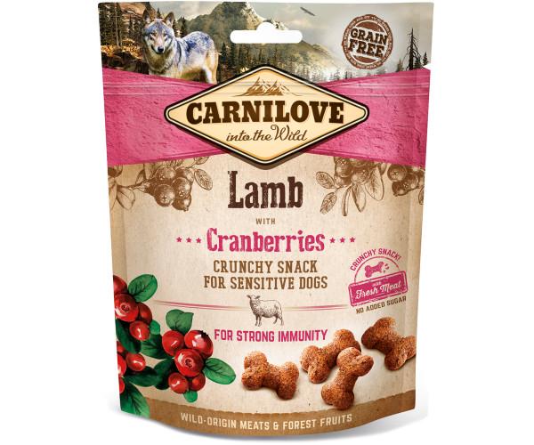 Лакомство для собак Carnilove Lamb with Cranberries с ягненком клюквой для иммунитета 200 г