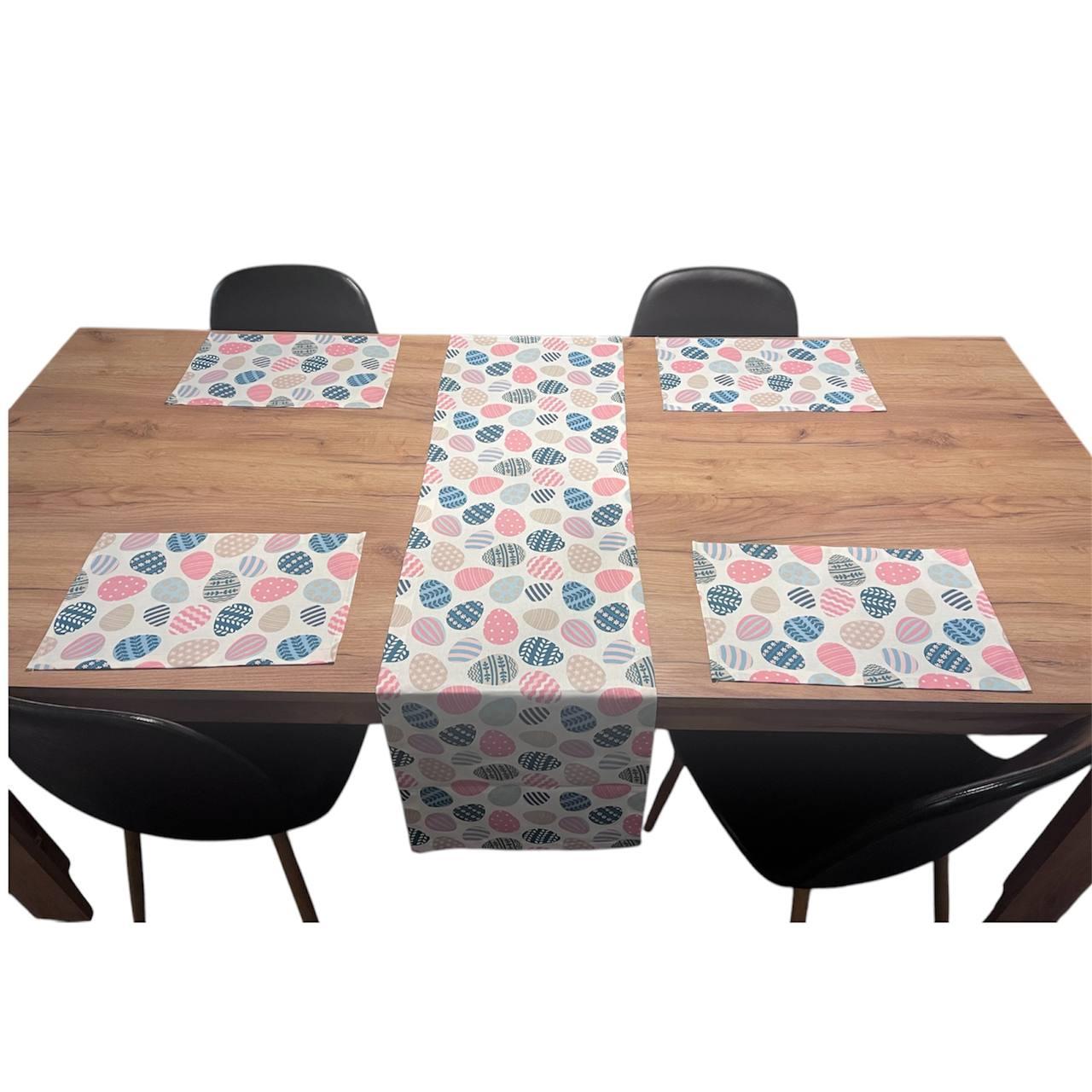 Дорожка-ранер на стол Пасхальные крашанки с салфетками 4 шт. (2531957373)