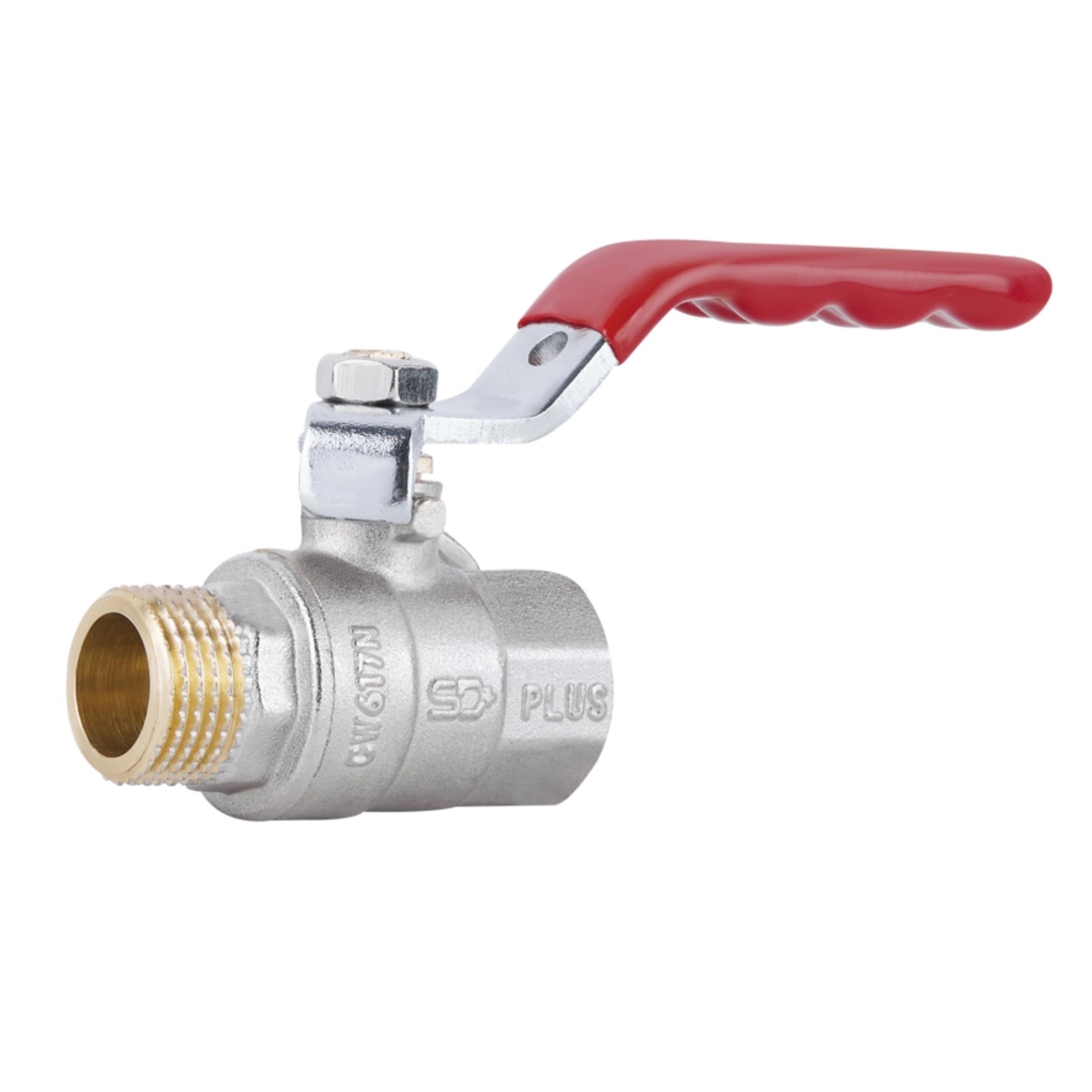 Кран шаровой SD Plus 1/2" ВН для воды рычаг (SD605NW15PN40)