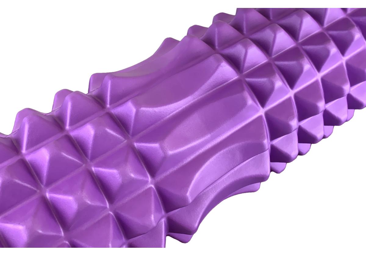 Масажний ролик EasyFit Solid Grid Roller v.2.2s 45 см Фіолетовий (EF-2053-V) - фото 3