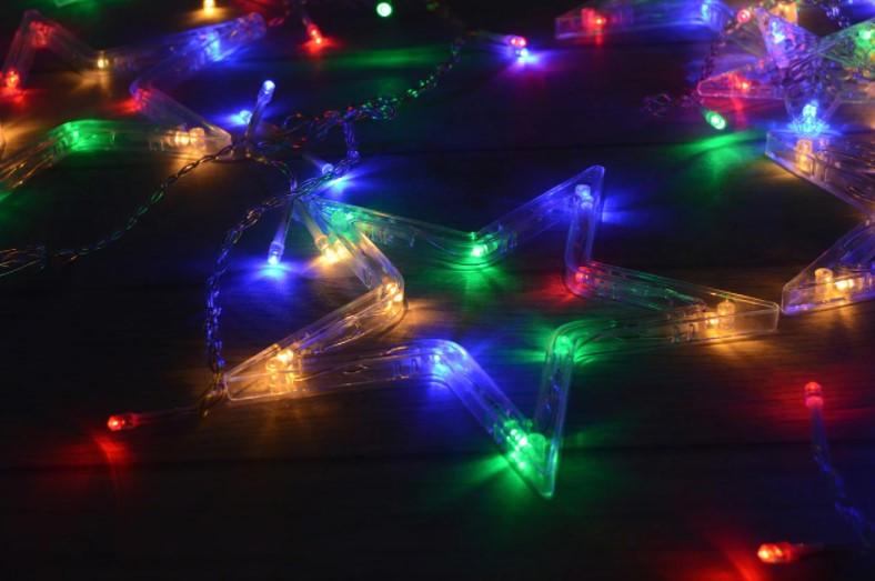Гирлянда-дождик светодиодная Звездочки 120LED Multicolor (6069715)