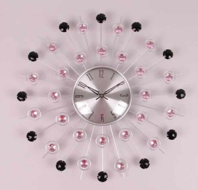 Часы металлические со стразами 50 см (38188)