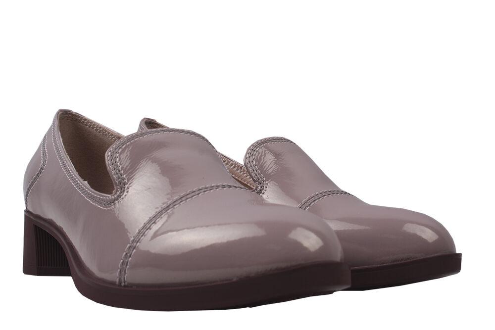 Туфли Polann на каблуке женские из лаковой кожи р. 39 Розовый (132-20DTC)