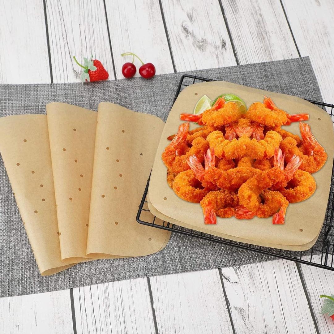 Набір пергаментних аксесуарів для аерогрилю Kraft вкладиші 100 шт. 16,5 см та форми 50 шт. 16 см - фото 8 Набір пергаментних аксесуарів для аерогрилю Kraft вкладиші 100 шт. 16,5 см та форми 50 шт. 16 см - фото 8