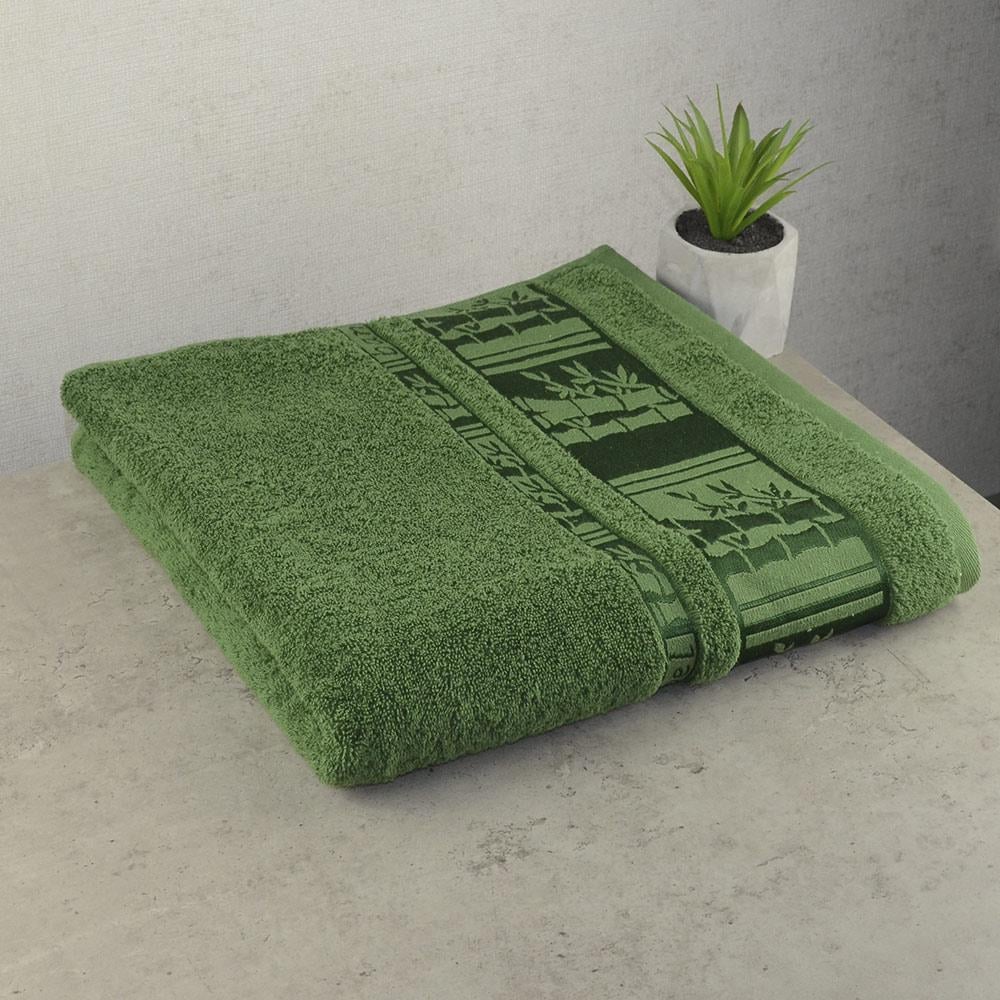 Банное махровое полотенце GM Textile BambooN 70х140 см Зеленый