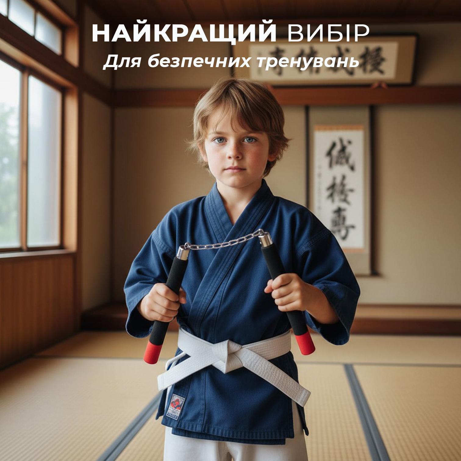 Нунчаки тренировочные Univerza с цепью неопреновым покрытием для начинающих Черно-красный - фото 7 Нунчаки тренировочные Univerza с цепью неопреновым покрытием для начинающих Черно-красный - фото 7