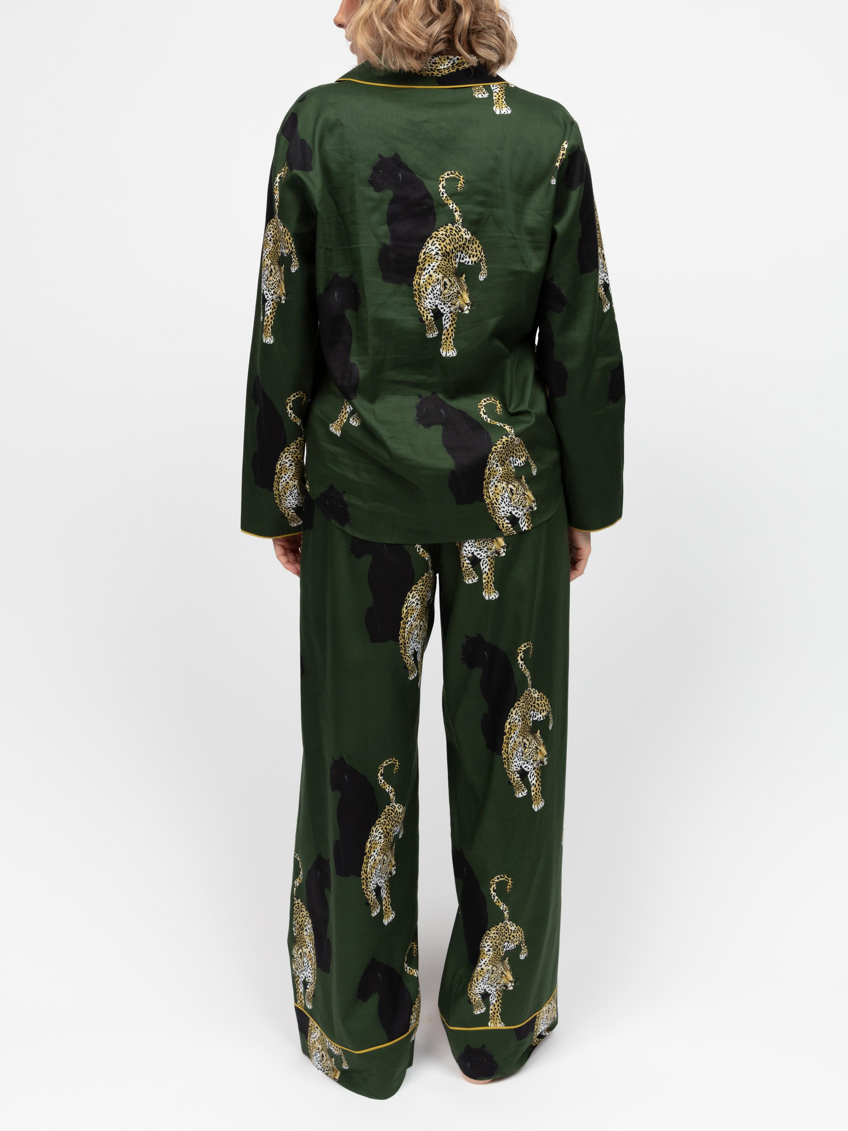 Пижама женская CYBERJAMMIES 5000-5001 3XL Оливковый с леопардовым принтом (5051877599321) - фото 3 Пижама женская CYBERJAMMIES 5000-5001 3XL Оливковый с леопардовым принтом (5051877599321) - фото 3