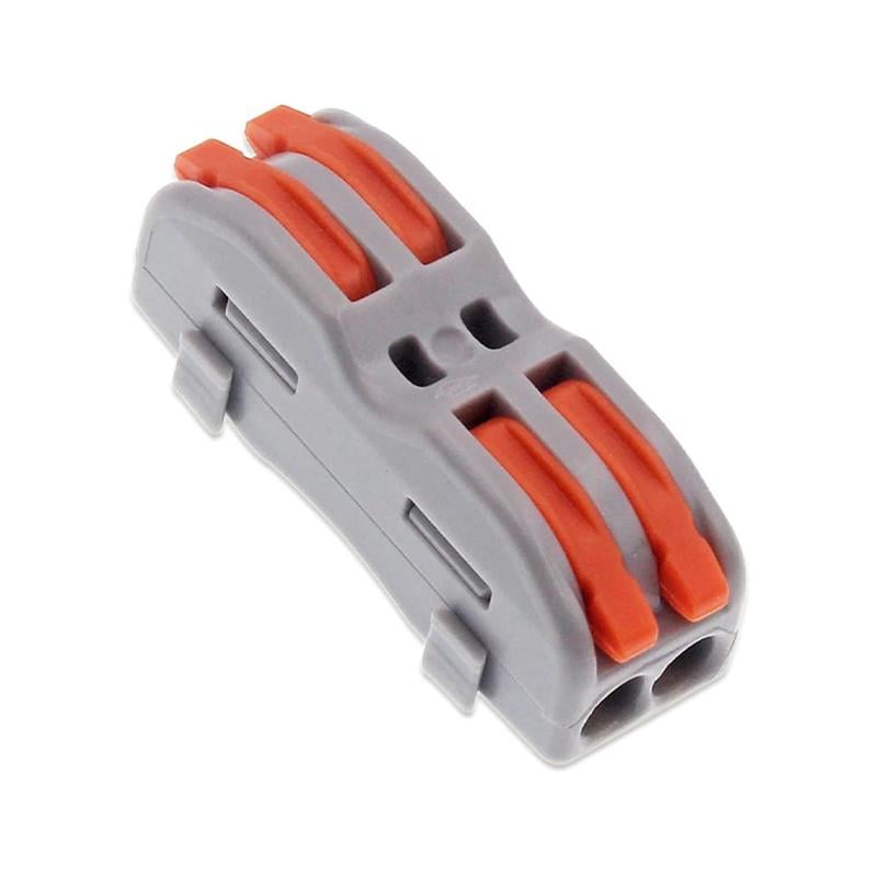 Клема прохідна Tactix 0,08-4 мм2 32А 2х1-2х1 набірна 39,5х14х14,5 мм Помаранчевий (P422)