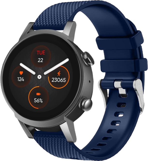 Ремешок Correa для Mobvoi TicWatch E3 Dark Blue (26762-5D)