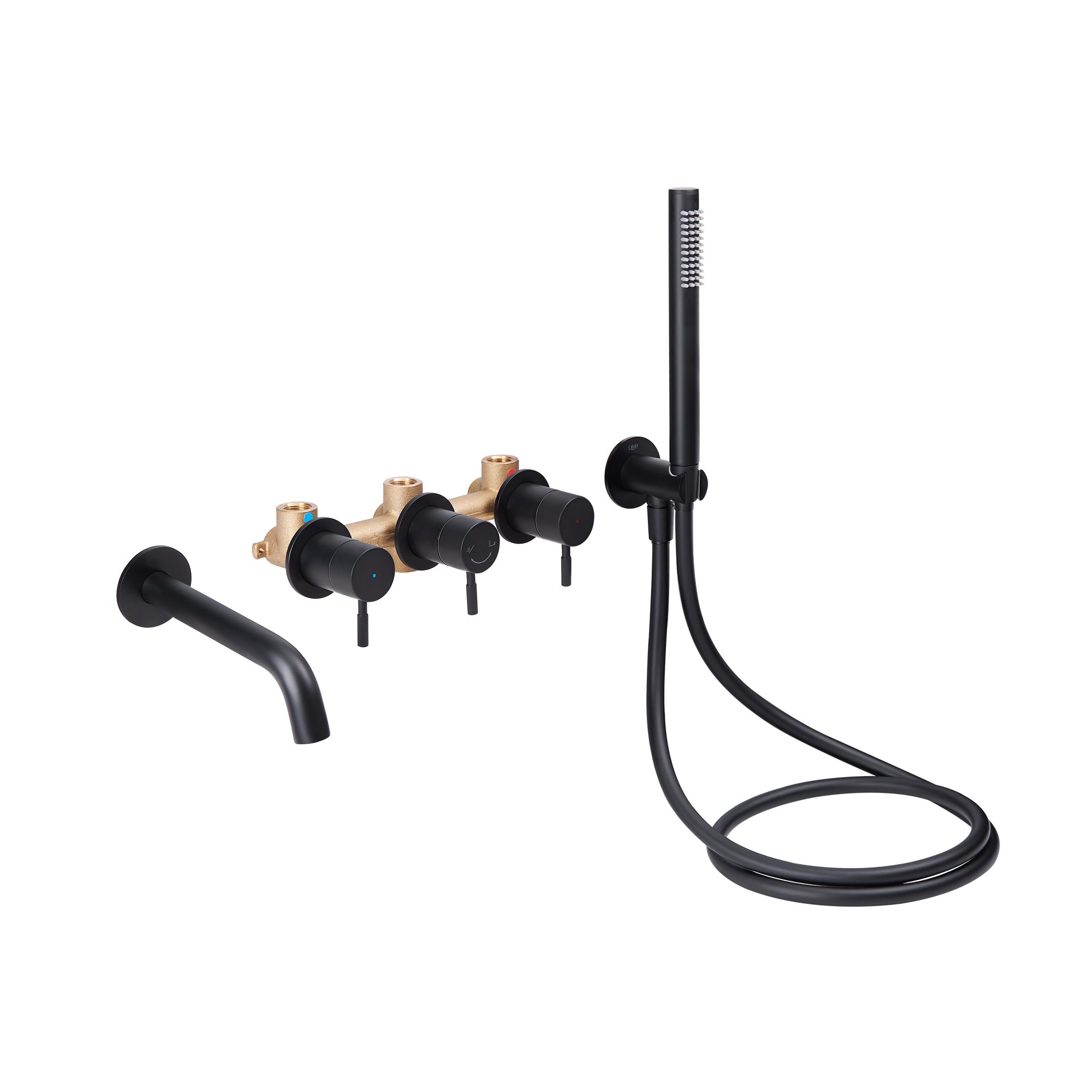 Смеситель скрытого монтажа для ванны Qtap Scorpio 3350105GB на два (SD00047469)