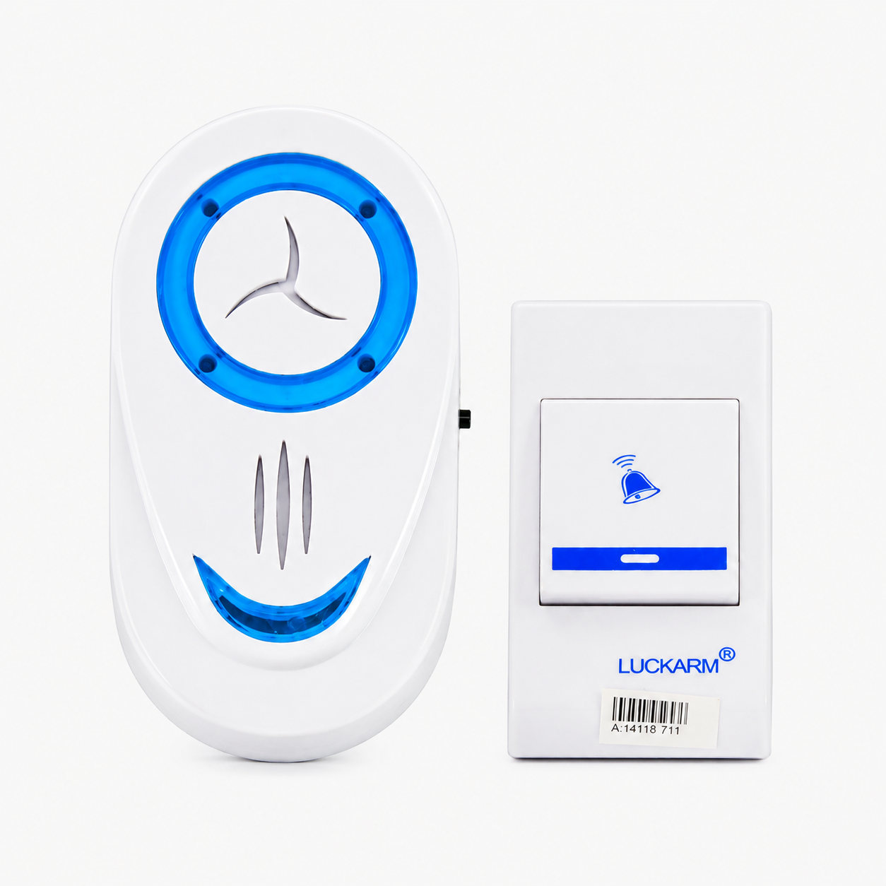 Дверной звонок беспроводной Luckarm A8853 150 м батарейка A23 White/Blue (36522225)