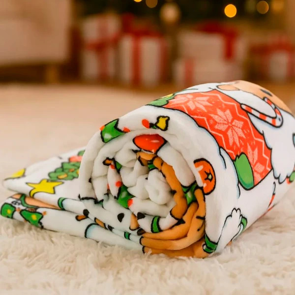 Плед флисовый Love You Капибарки и снеговики 9118 150х200 см (8-6-5156579)