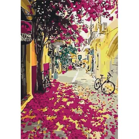 Набор для росписи по номерам Идейка Городской пейзаж Яркая Греция 35х50 см (КНО3509-mt)