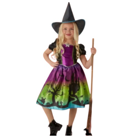 Костюм на Хэллоуин для девочки со шляпой S Разноцветный (154210)