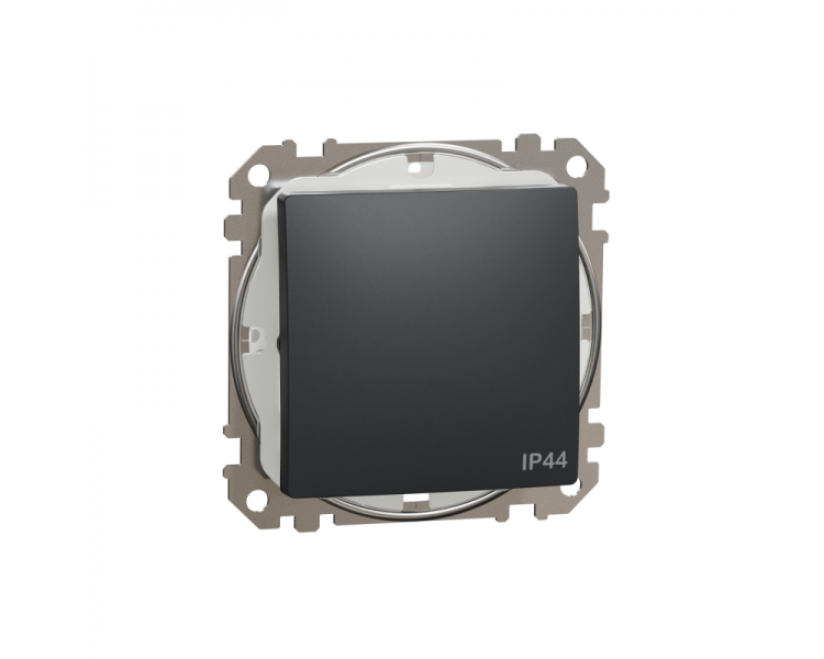 Выключатель одноклавишный Schneider Electric Sedna Design&Element IP44 ABS-UV проходной Черный (SDD214106)
