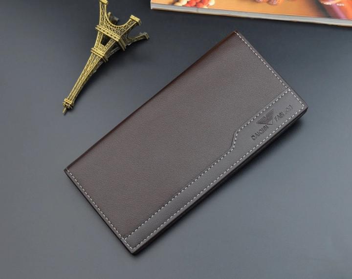 Кошелек мужской Daiqisi fashion Men's Card Wallet кожа Коричневый