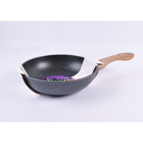 Сковорода WOK Benson BN 485 ручка Soft touch под дерево 26 см (3014958ER)