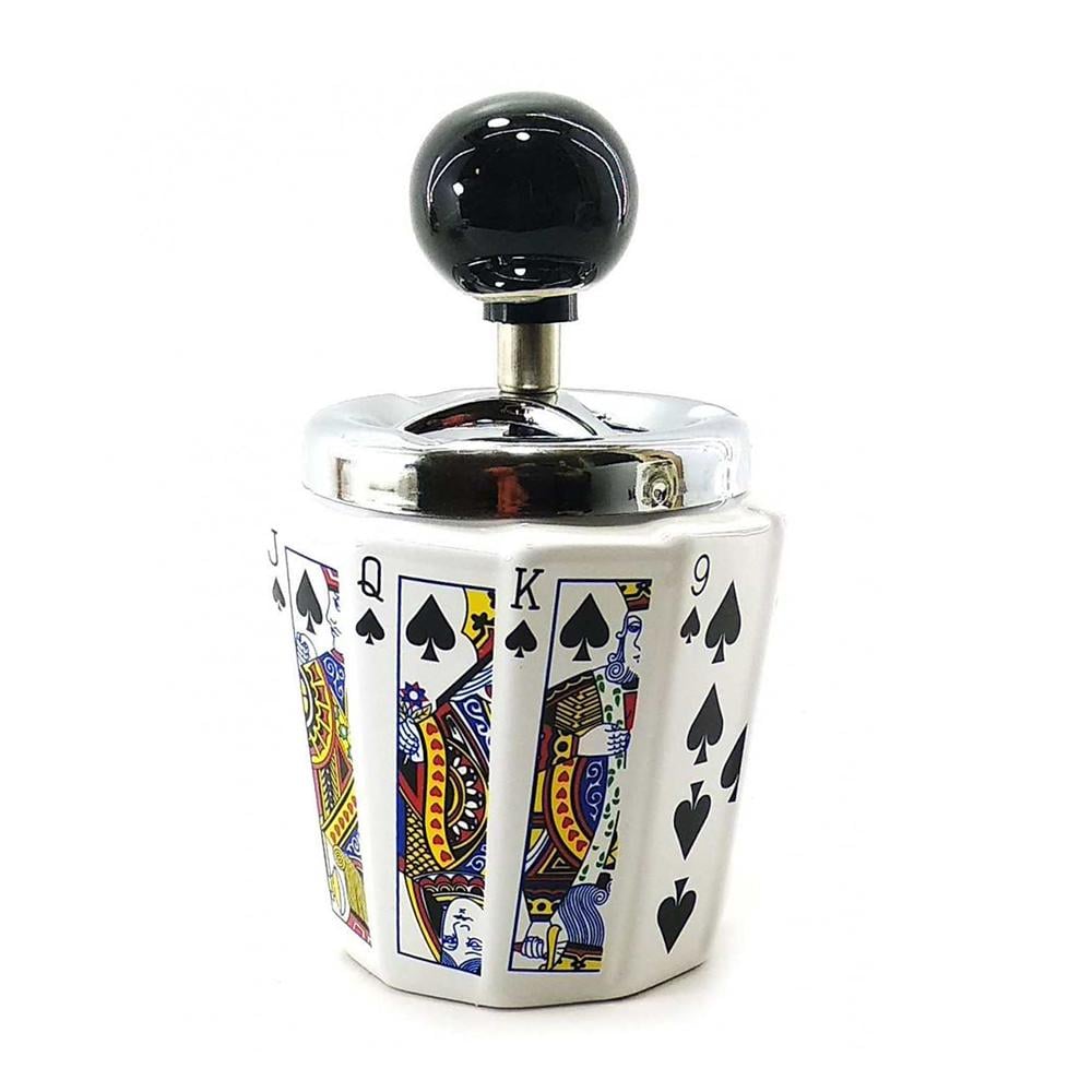 Попільничка з кришкою Піка керамічна 14,5х9х9 см (32419C)