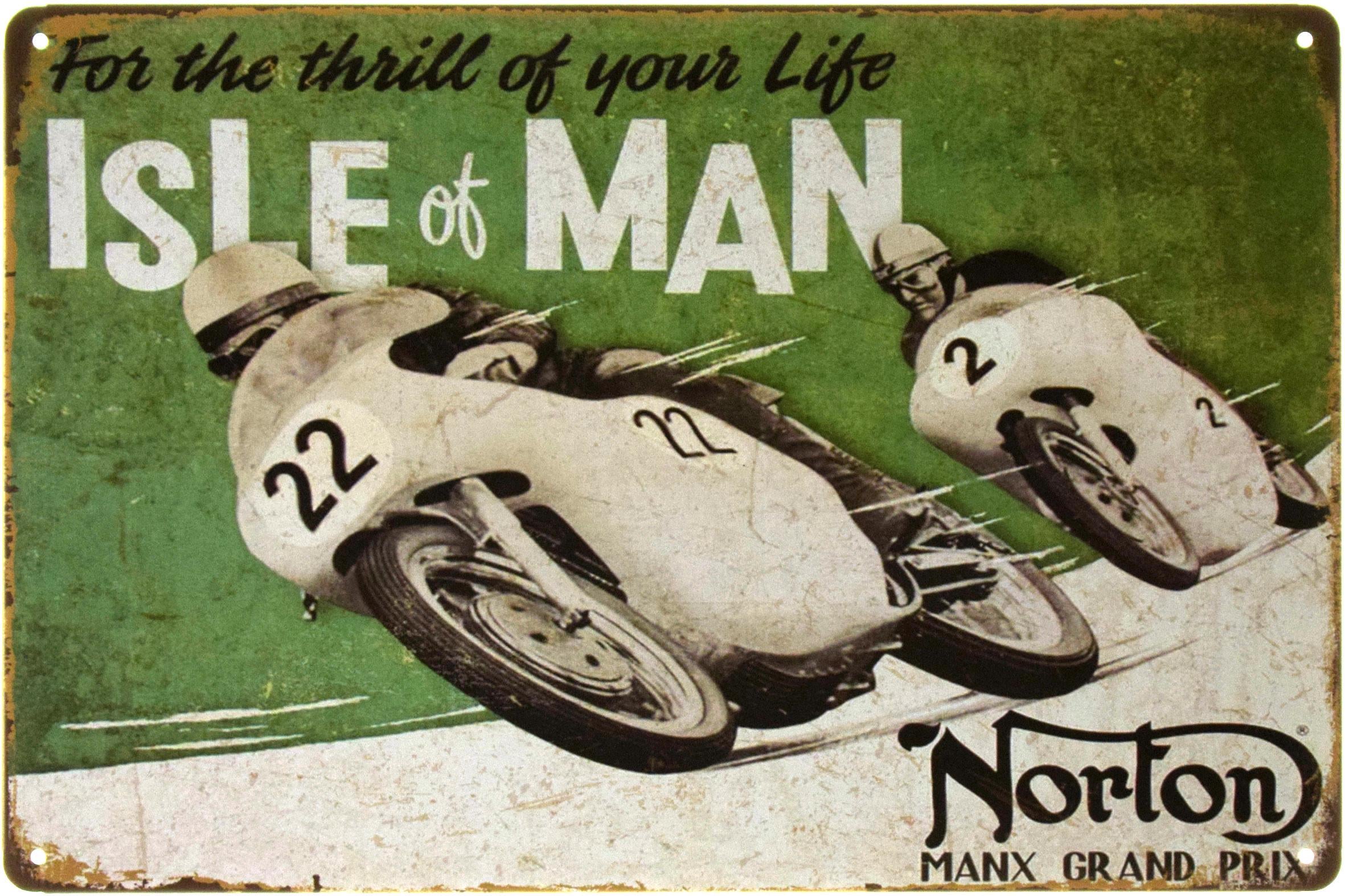 Табличка металева Norton Isle Of Man 20x30 см