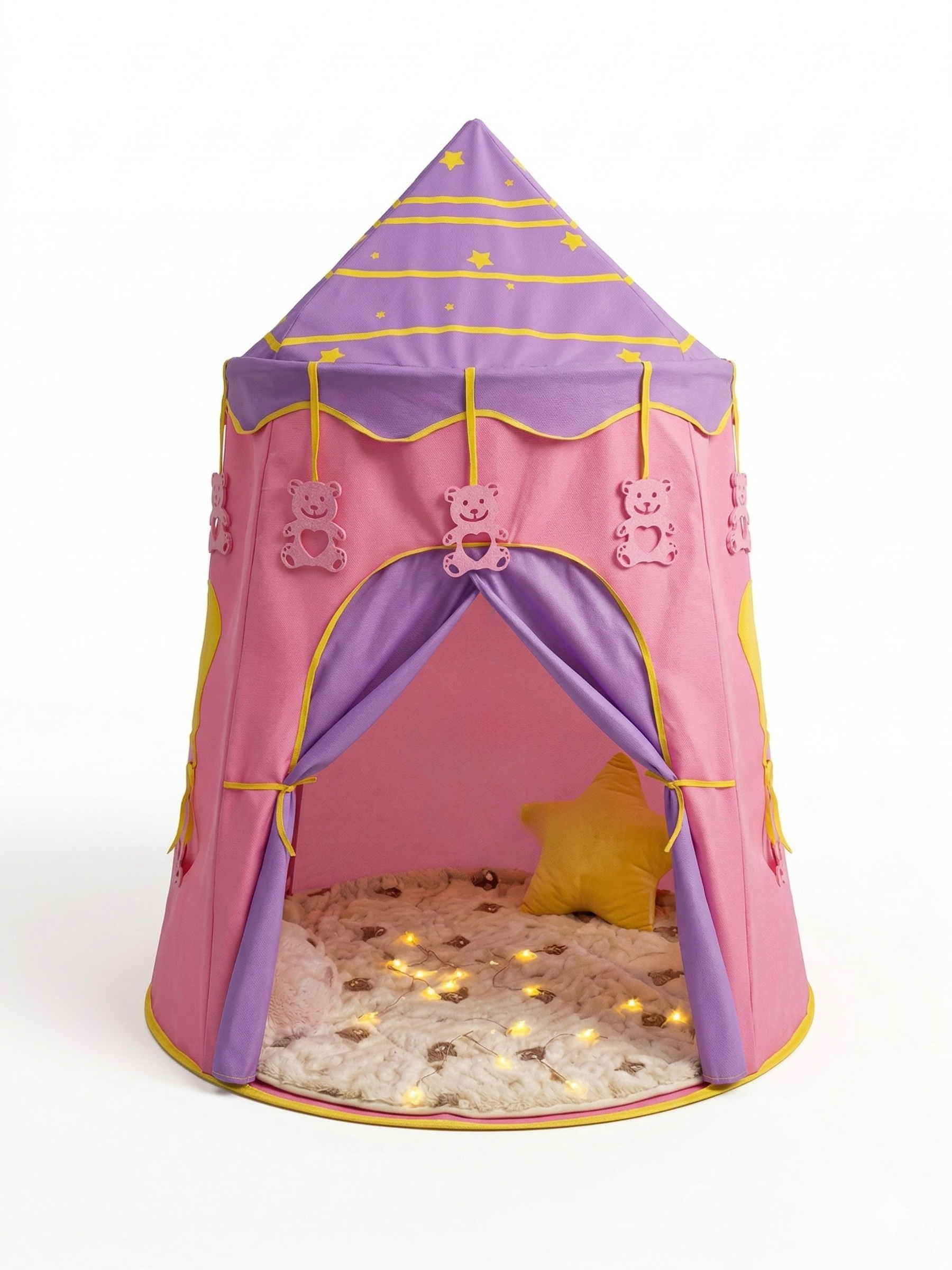 Детская игровая палатка Замок-шатер для девочек 110х110х150 см Розовый (2575404945)