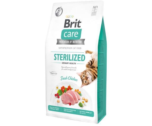 Корм Brit Care Cat Grain-Free Urinary Health курица для стерилизованных кошек 7 кг (44747)