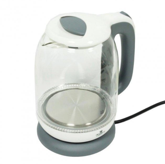 Електрочайник дисковий Kingberg KB 2028 скло 1,7 л Білий (14114602) - фото 3