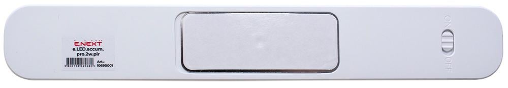 Світильник лінійний E.NEXT e.LED.accum.pro.2w.pir LED 2W 230V 6000K 4/42 години Li-ion датчик руху DIM 240x36x18 мм IP20 (l0690001) - фото 5