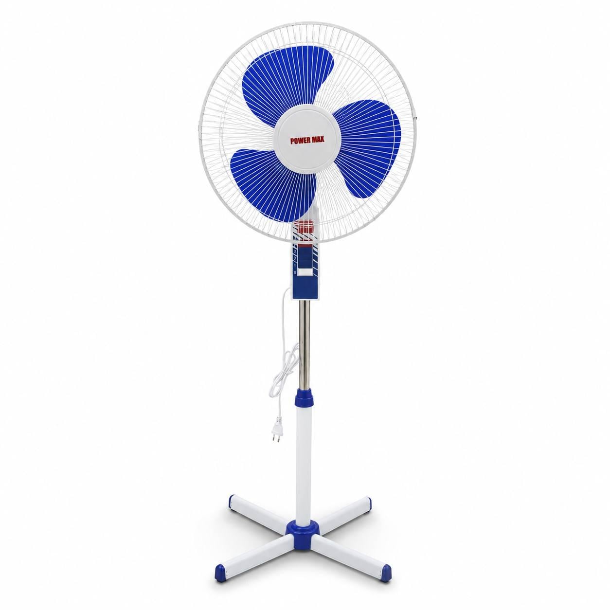 Вентилятор напольный Power Max FS40-5 16" 40 Вт 3 скорости Бело-синий (M1116) Вентилятор напольный Power Max FS40-5 16" 40 Вт 3 скорости Бело-синий (M1116)