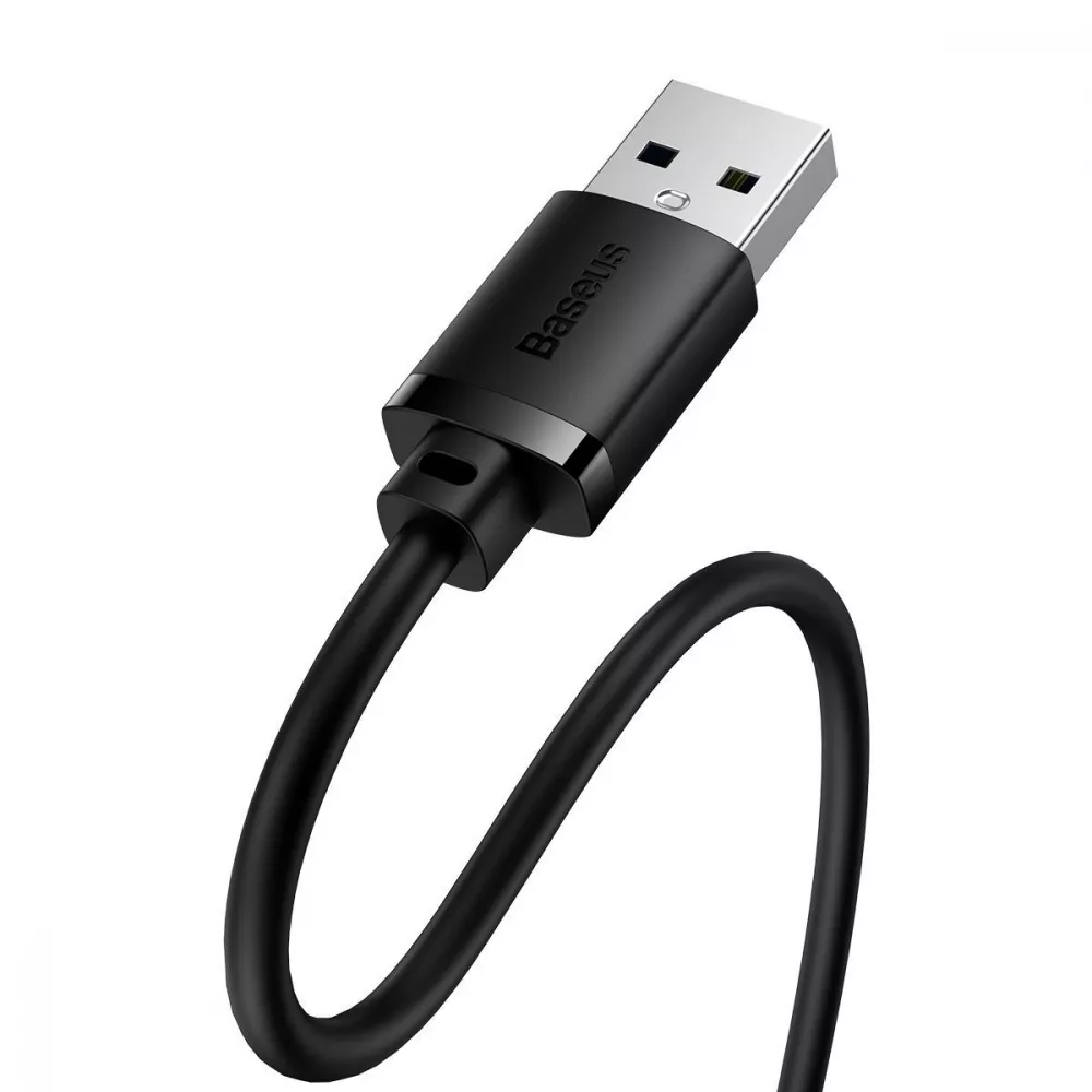 Кабель BASEUS B00631100111-00 AirJoy Series USB male to USB female 0,5 м Black (575137) - фото 6