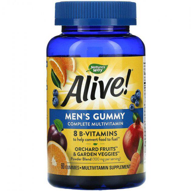 Витамины Nature's Way Alive со вкусом фруктов для мужчин 60 шт. (NWY-15900)