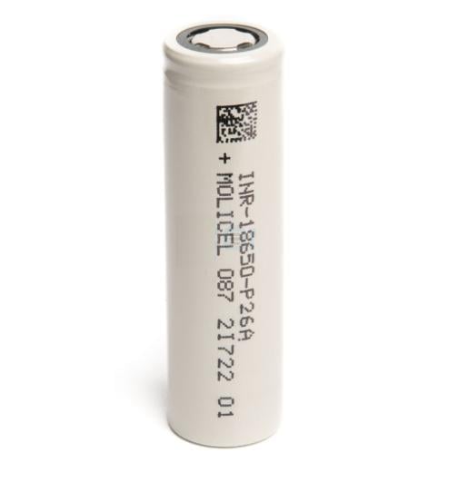 Аккумулятор 18650 Li-ion Molicel INR18650-P26A 2600mAh 35A Белый