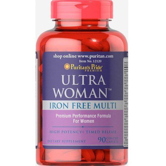 Витаминно-минеральный комплекс Puritan's Pride Ultra Women Daily Multi Iron Free Timed Release 90 Caplets