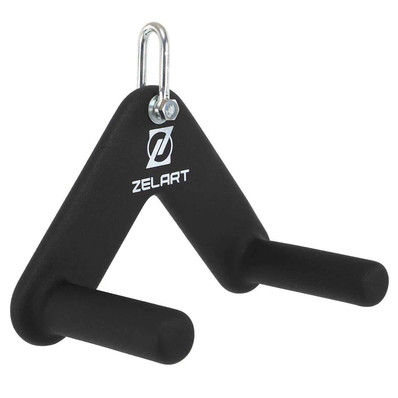Рукоятка для тяги з вузьким хватом V-Bar нековзне покриття Zelart TA-9628 24 см Чорний (2532855094)