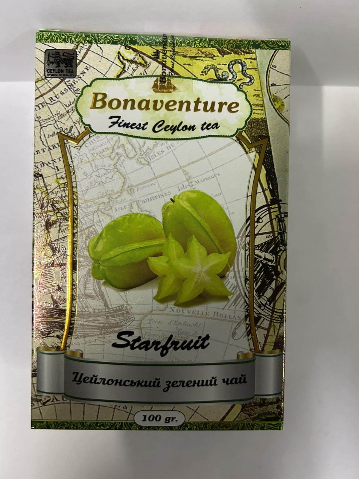 Чай зелений з карамболем Bonaventure Starfruit 100 г