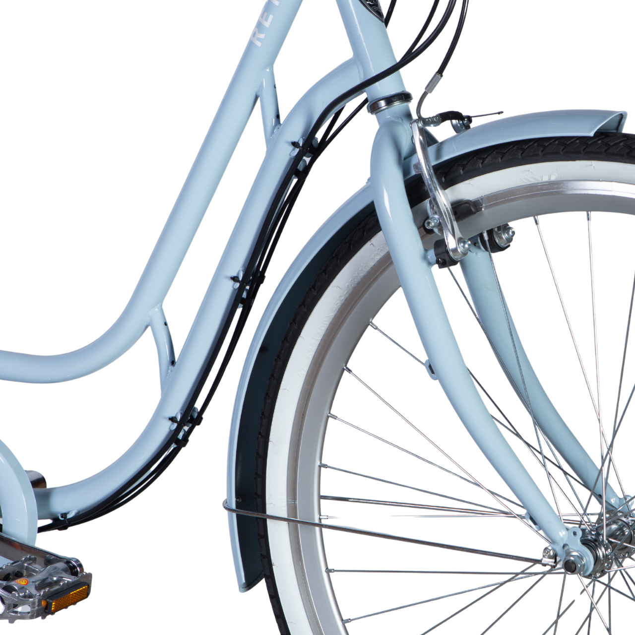 Велосипед з електроприводом ST Dorozhnik eRETRO Vbr FR 28" 19" 36B 12,5 Ахч 500 Вт Світло-блакитний - фото 4