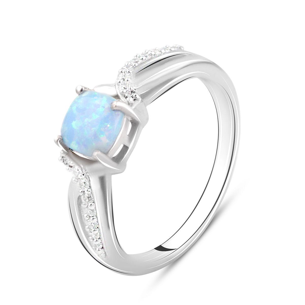 Кольцо серебряное с опалом 0,373 ct 2,82 г р. 17 (2097457)