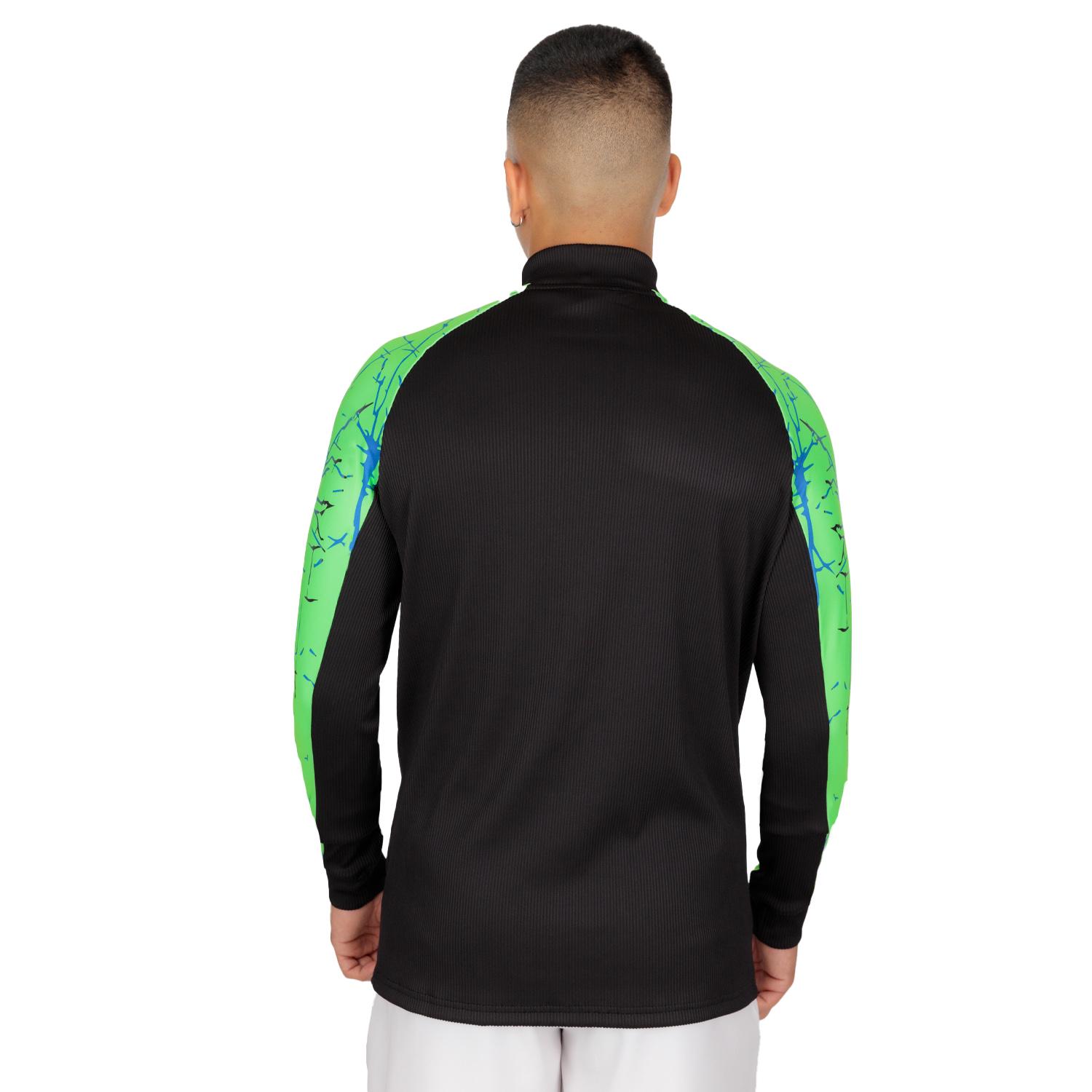 Реглан Joma 102756.117 Elite Ix Sweatshirt XL Black Fluor Green (8445456432876) - фото 2