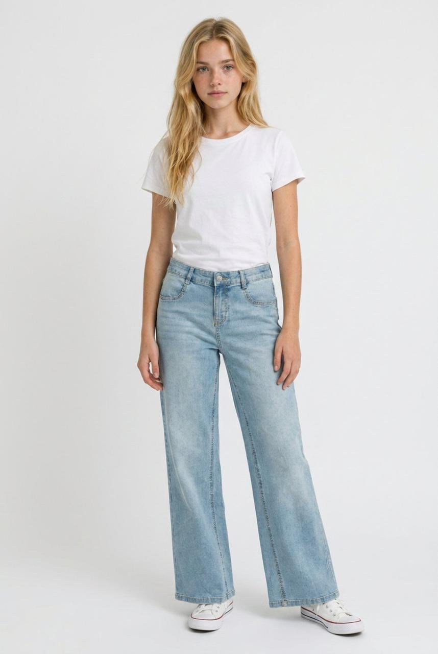 Джинси широкі штанини підліткові для дівчини Wide Leg 170-176 см/14-17 р. (04066926270848)