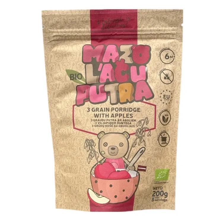 Каша Mazo Lacu органическая Овсяно-гречнево-пшеневая с яблоком 6 месяцев 200 г Каша Mazo Lacu органическая Овсяно-гречнево-пшеневая с яблоком 6 месяцев 200 г