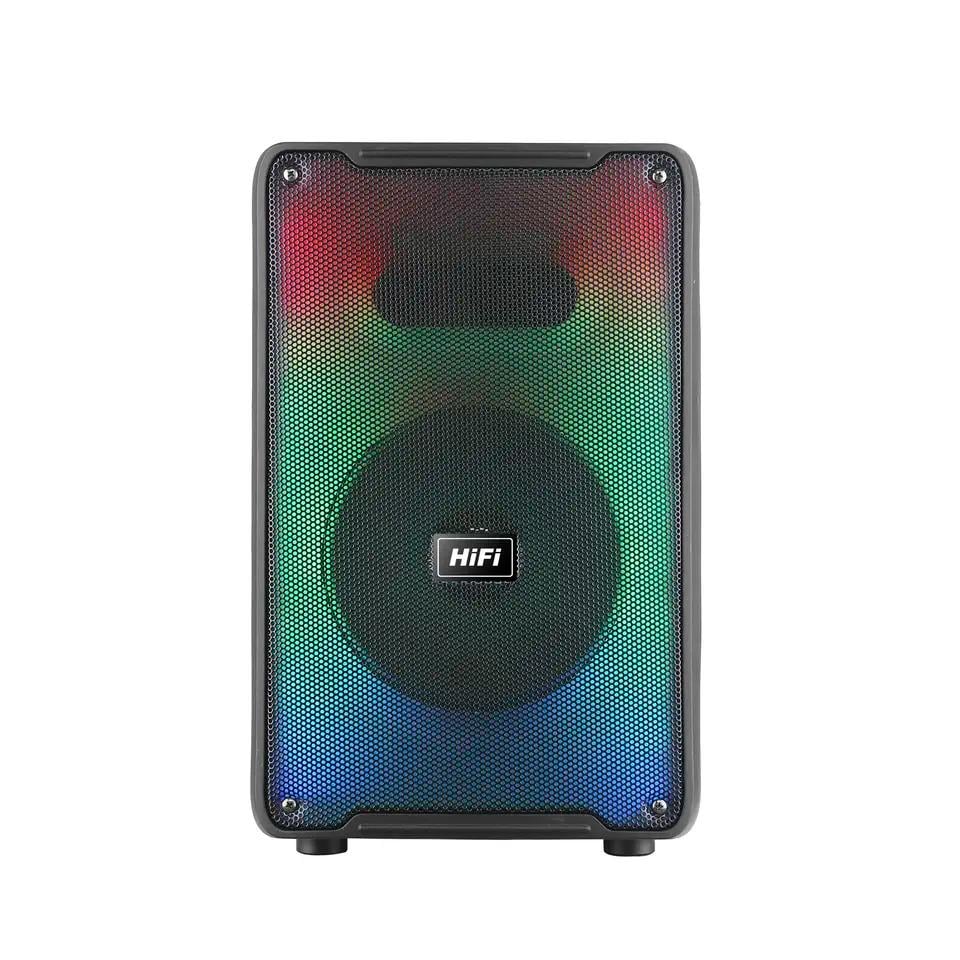 Портативна акустична система Winso RX-8136-8"x1 10W з караоке мікрофоном з RGB підсвічуванням (f41ccc0a)