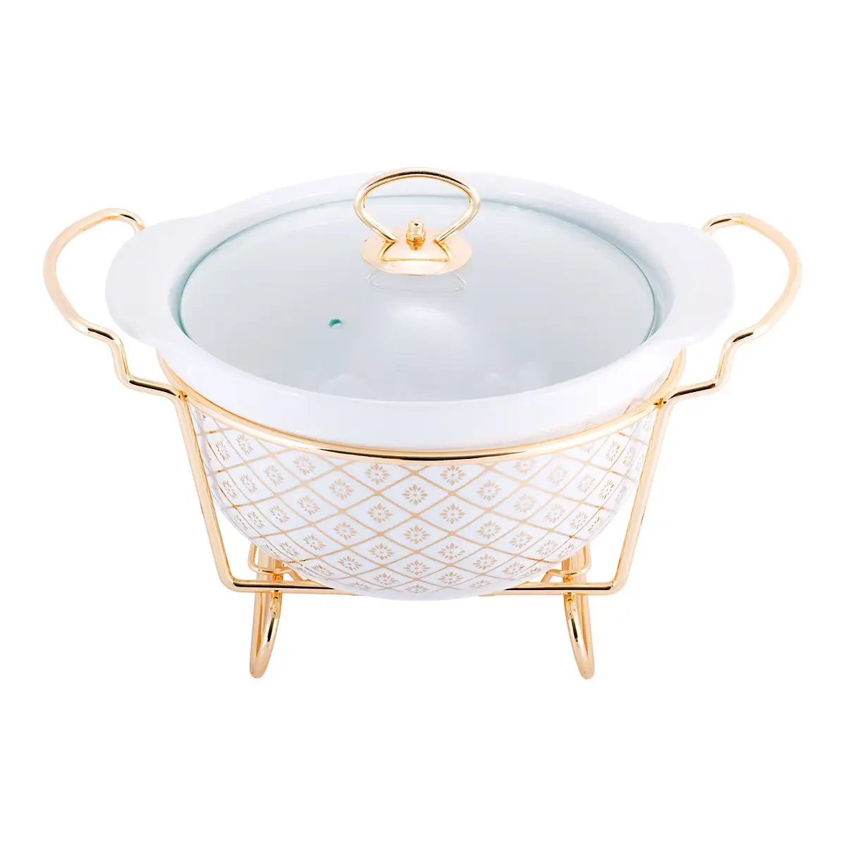 Мармит Kamille керамический круглый 2,6 л 27,5x24x12 см (KM-6418)