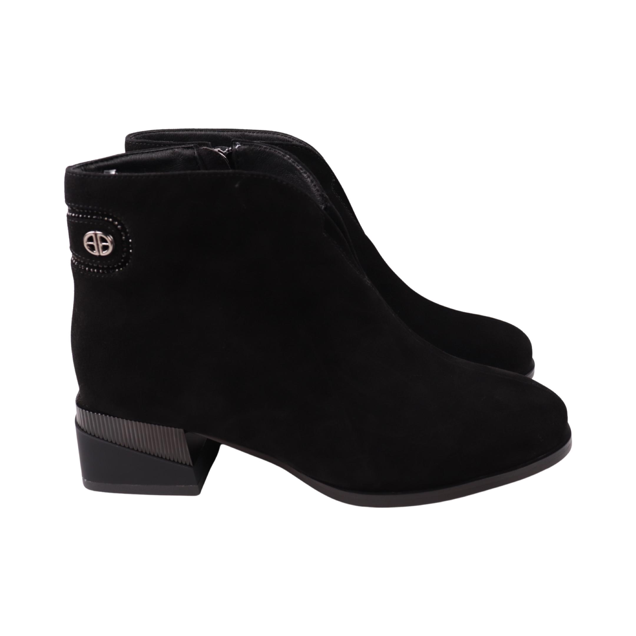 Ботильоны женские Velly натуральная замша р. 39 Черный (133-23DH)