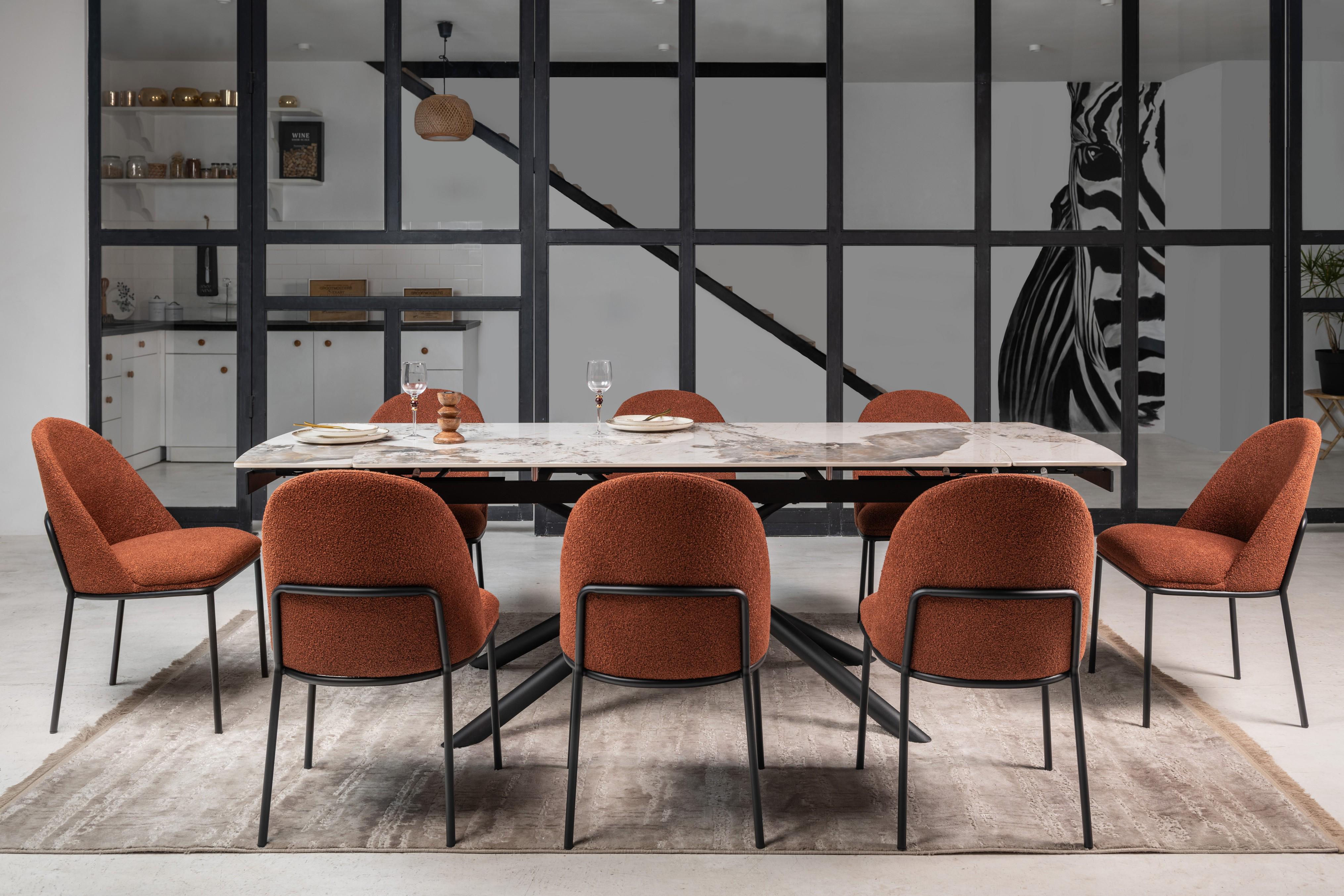 Стол обеденный раздвижной Vetro Mebel Пино 1800-2400x900x760 мм Патагония/Черный (TМL-1200) - фото 5