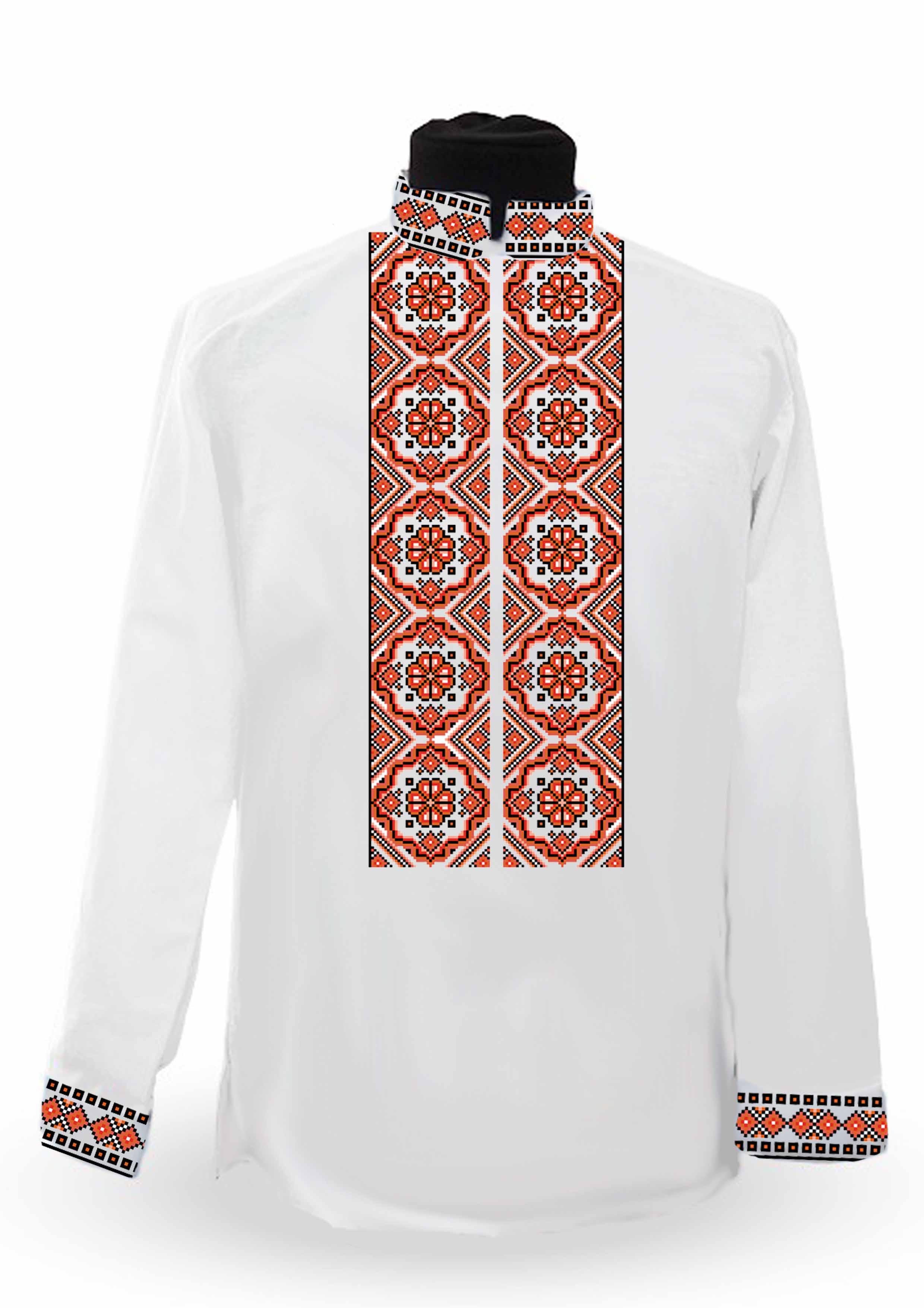 Заготовка для вышивки нитями или бисером/рубашка мужская не пошитая СЧД-240 домотканное полотно