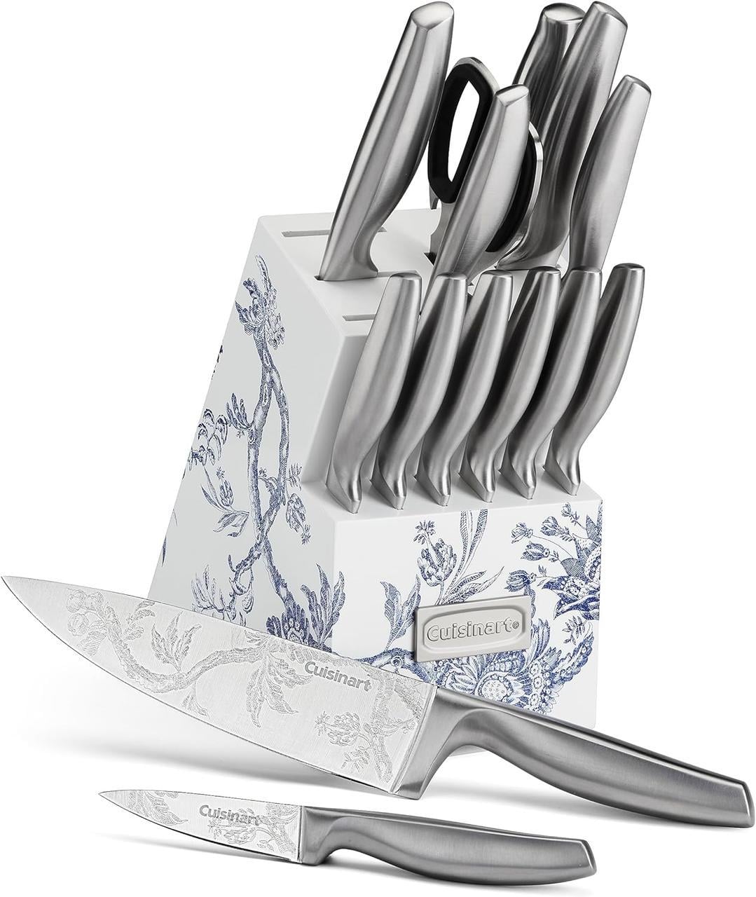 Набір кухонних ножів Cuisinart Caskata з порожнистою ручкою, 15 предметів