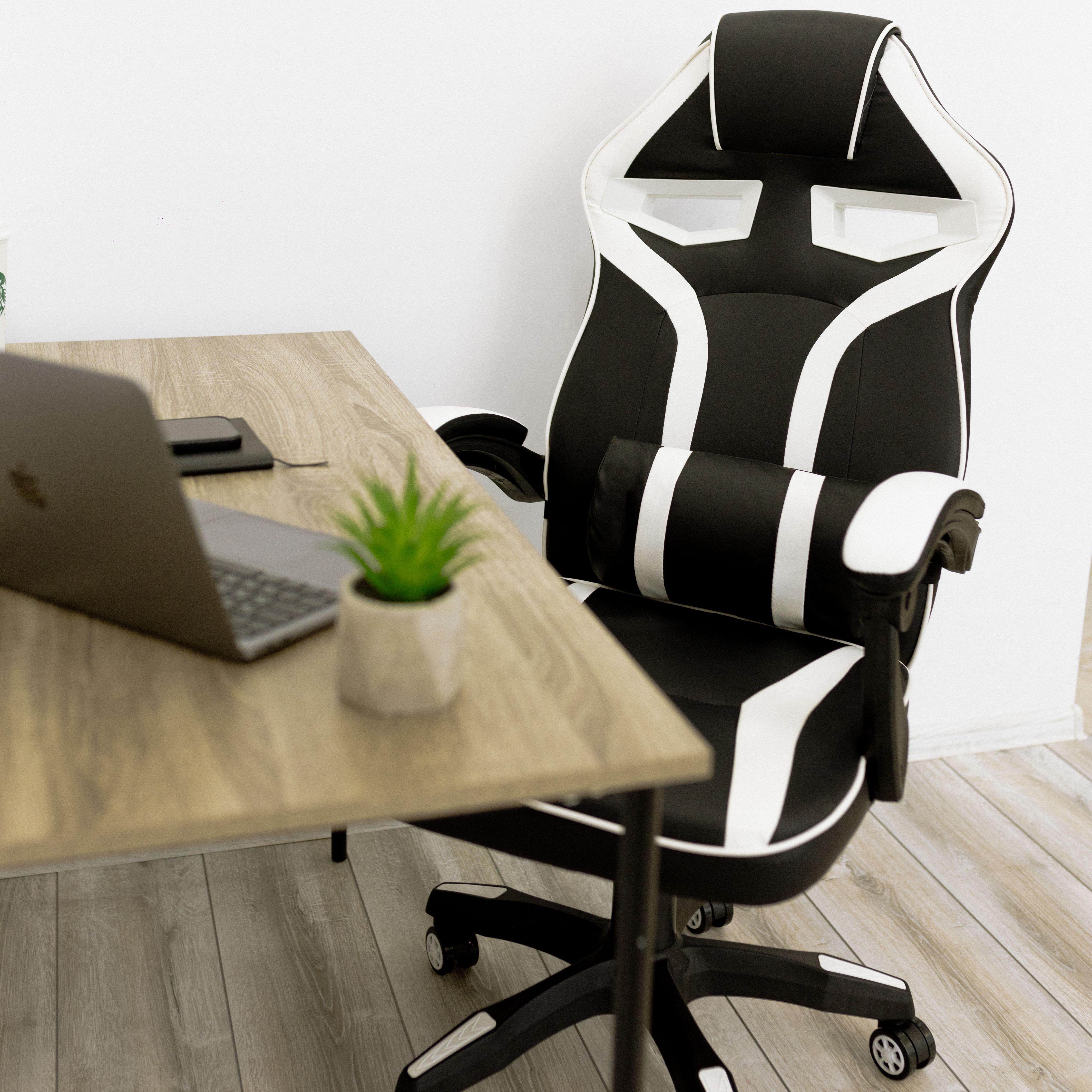 Крісло комп'ютерне геймерське 4Points NT з подушками для дома та офісу Білий (40014) - фото 9