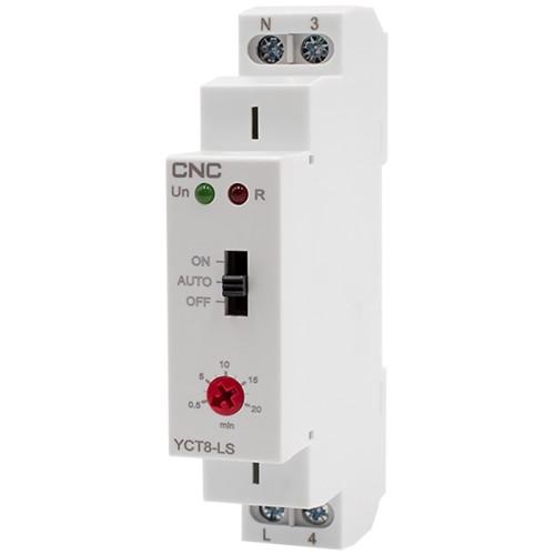 Реле витримки часу модульне сходове CNC YCT8-LS 1NO AC 230V 16А АС1 250V/DC 24V (27871664)