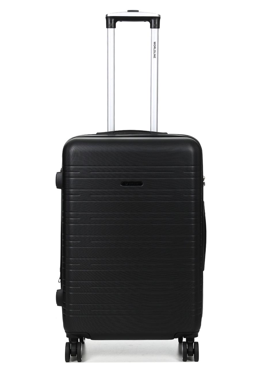 Чемодан Франция средняя Worldline M 66х44х28+3 см 74 л 3,5 кг Черный (627)