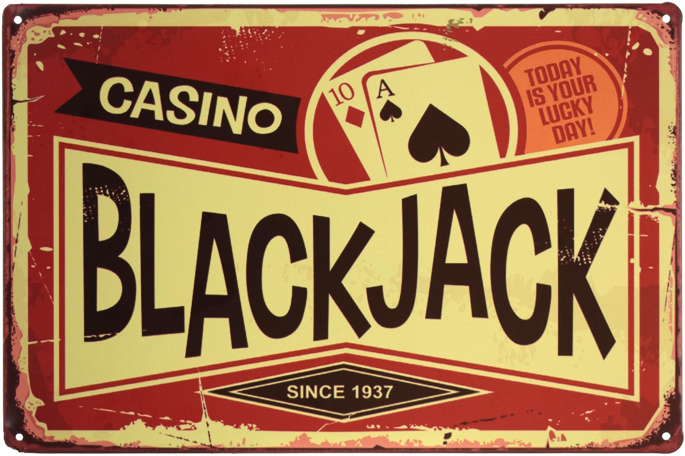 Табличка металлическая Блэкджек Сегодня Твой Счастливый День/Black Jack Today Is Your Lucky Day 20x30 см Табличка металлическая Блэкджек Сегодня Твой Счастливый День/Black Jack Today Is Your Lucky Day 20x30 см